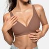 Women's Deep, Bra No Steel Rim Comfortable Soft Support No Steel Rim Gather Bra