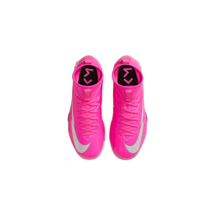 Nike Mercurial Superfly 7 Slip Resistant Cushioning Abrasion Resistant Mid Top Kids' Soccer Shoes Pink Kids' DB5616-611