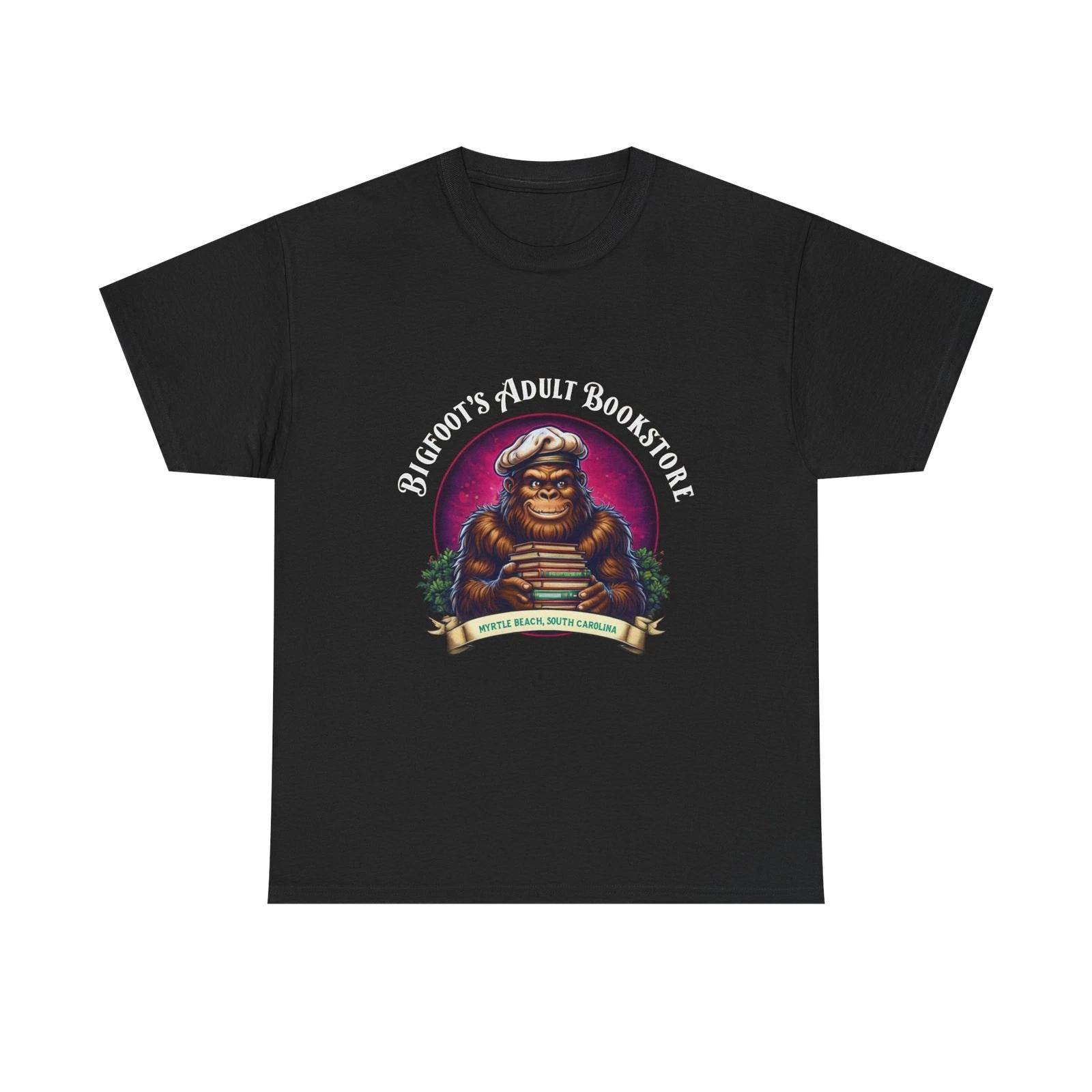 Bigfoot s Adult Bookstore Tee Sasquatch T-Shirt Novelty Graphic Unisex Cryptid 4XL