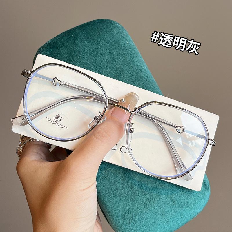 Fashion Style Eyeglass Frame For Women  Material Blue Light Blocking Women'S Glasses Round Shape Decorative Glass