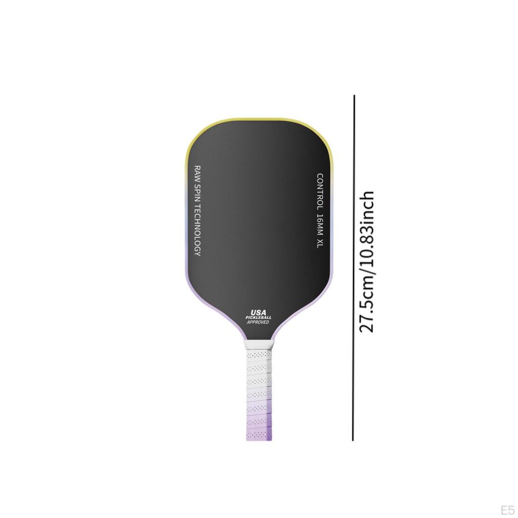 Pickleball Paddle Portable Carbon Fiber for Kids Indoor Outdoor Use Exercise white