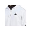 Adidas Three-Stripe Logo Zip Hoodie With Drawstring Men Outerwear White IC8258