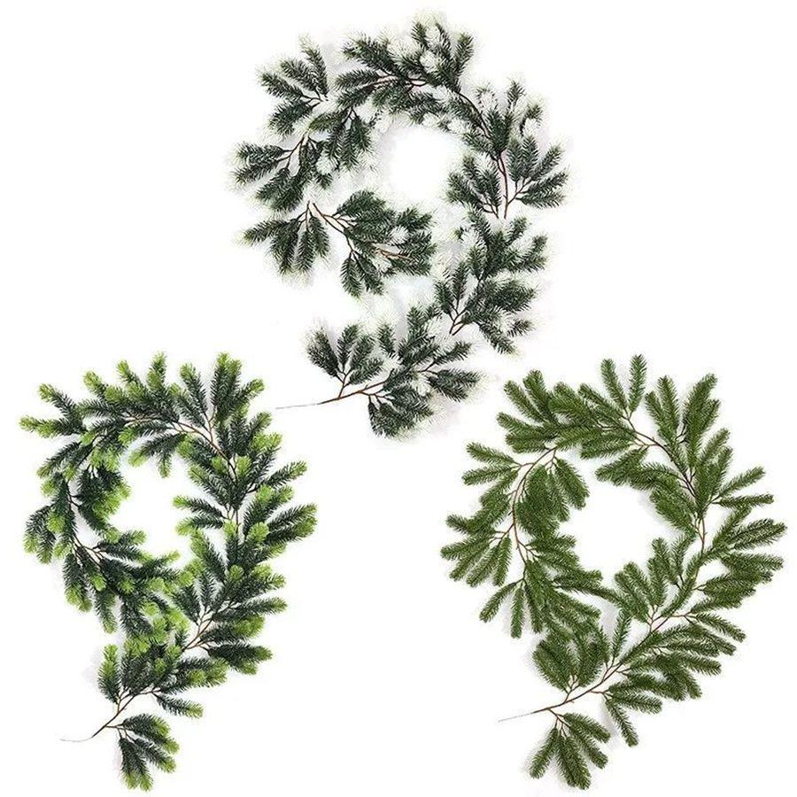 Künstliche Pflanze Rattan Weihnachtsbaum Girlande Kränze Haus Raum Außenhof Gartenwand Partydekoration Tannenbaum Rattan Requisite