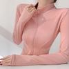Sunscreen Clothing Yoga Clothing Skinny T-Shirt Sports Long Sleeve Running Training Pilates Stand-Up Neck Zipper Fitness Clothing Jacket