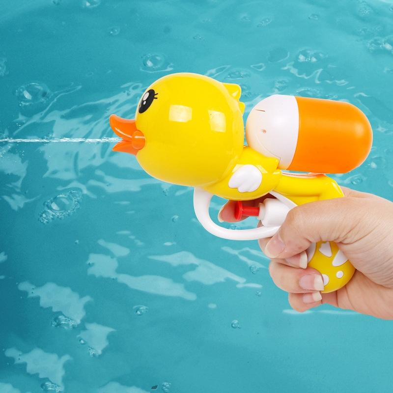 Summer Beach Water Gun Cute Yellow Duck Cartoon Water Blaster Outdoor Pool Water Fight Physics Science Education Gift for Adults