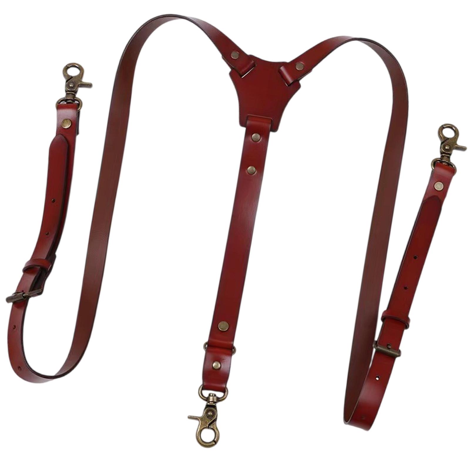 

Подтяжки из ПУ кожи, регулируемые, с крючками, для мужчин, удобный плечевой ремень для формального мероприятия B