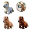 Safe Soft Plush Electric Ponies Toy for Kids Nontoxic Materials Lovely Cartoon Design Promotes Bonding