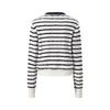 GIOVANNI VALENTINO Women's Striped 100% Wool Round Neck Sweater