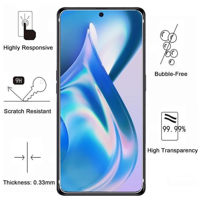 Film Vitre Protection Ecran - Phonillico - OnePlus ACE - Pack 2 - Verre Trempé - Résistant aux rayures