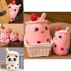 Cute Pearl Milk Tea Pillow With Panda Design Soft And Cuddly Perfect For Anniversary Gift 9.05in-27.55in