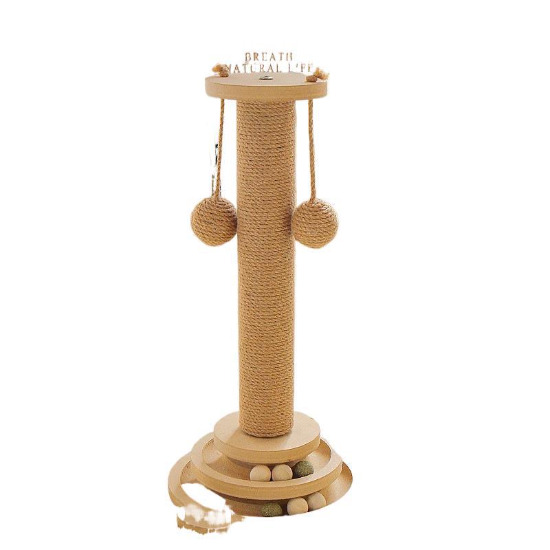 Sisal Cat Scratching Post: No Shedding, Vertical Board for Claw Sharpening and Cat Play.