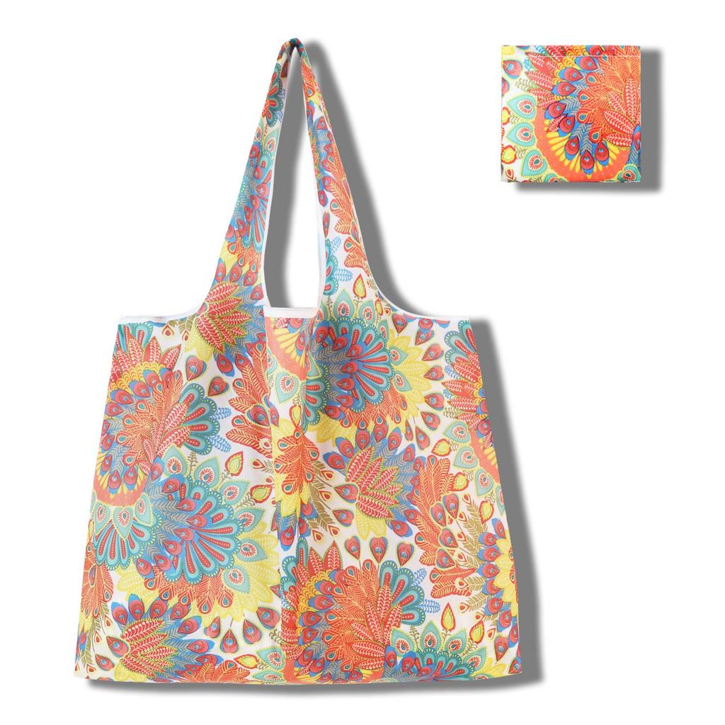 Eco-Friendly Large Capacity Foldable Tote Bag - Creative, Portable, Printed, and In Stock