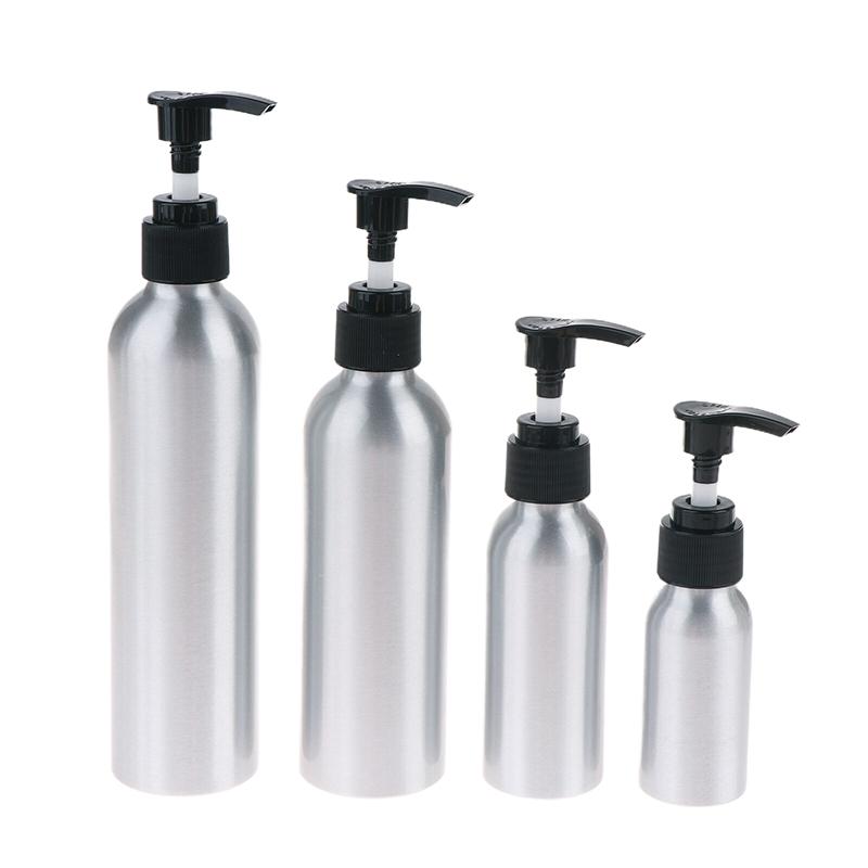 30-150-300Ml Spiralna Główka Pompki do Balsamu Płyn do Mycia Rąk Żel do Mycia Twarzy Szampon Butelka Aluminiowa Dozownik do Balsamu Pusta