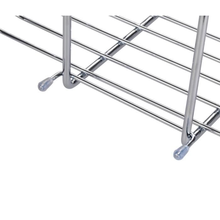 WENKO Milo Shower Shelf, Hanging Shower Basket, No Drilling Required, Stainless Steel, D14xW25xH36, Glossy