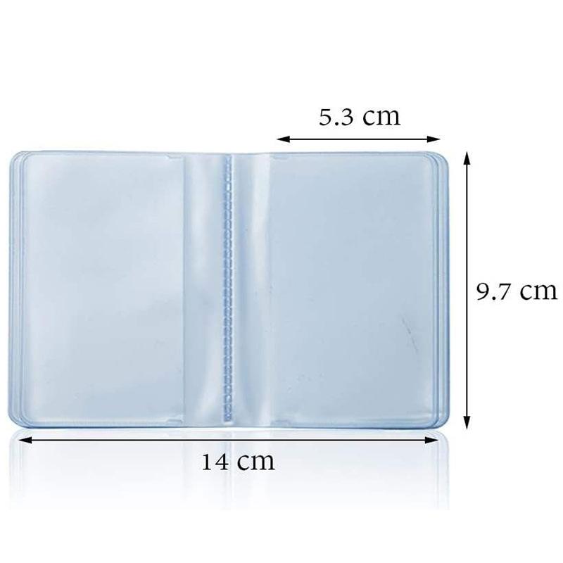 6/10/12 Sheets Cute Semi Transparent Pvc Folded Credit Card Holder Inner Pages Office Supplies