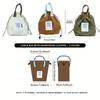 Large Capacity Waterproof Lunch Bag with Drawstring Closure Thick Insulation Cooler Bento Bag for Picnic Work Student Handle Ba