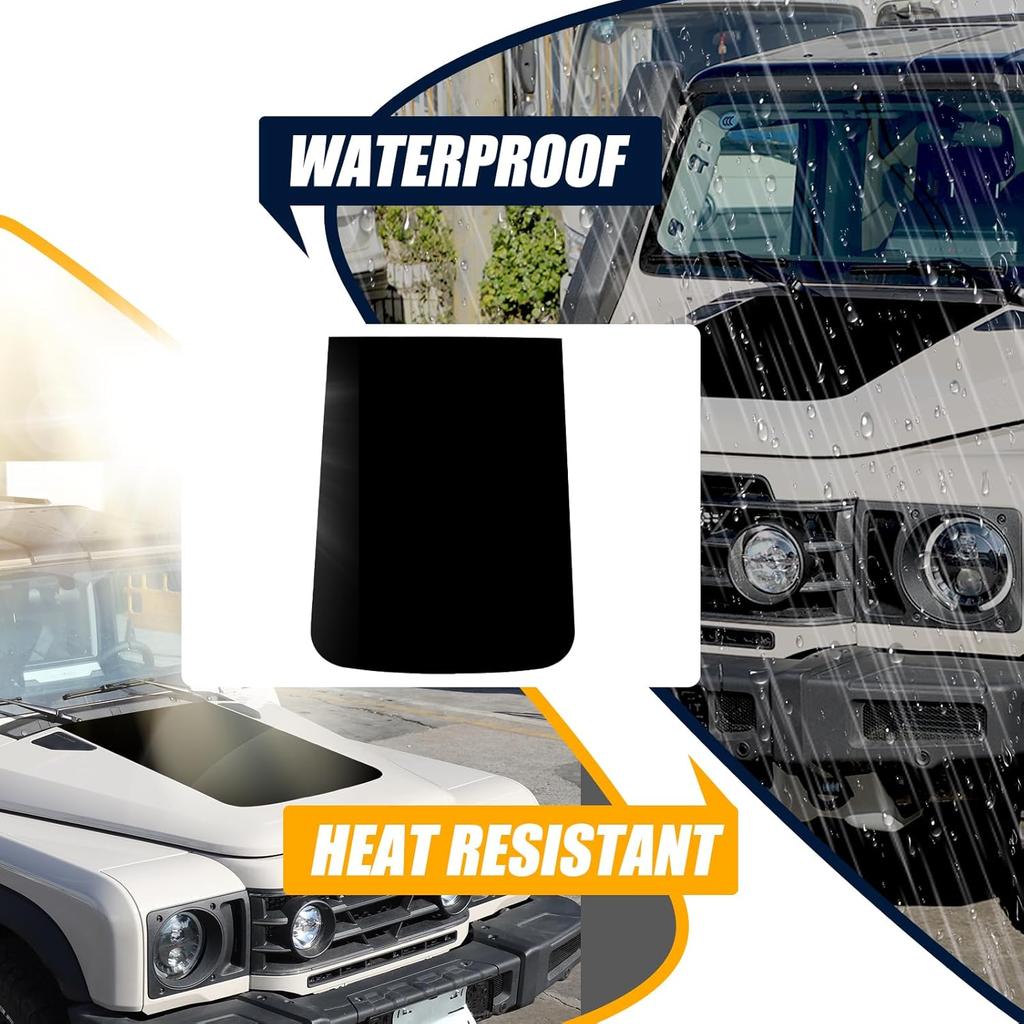 Kompatibilní s INEOS Grenadier 2020-2024 Samolepka na kapotu auta, Kryt kapoty auta PVC Voděodolný Černý Topografický vzor Samolepky Exteriér