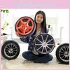 Adorable 3d Print Pillow Car Wheel Tire Plush Cushion For Car And Home Decor