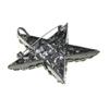 VINGTAINE Brooch Star Medium Size Star Crystal Black Diamond Jet BR-66 (Gray)