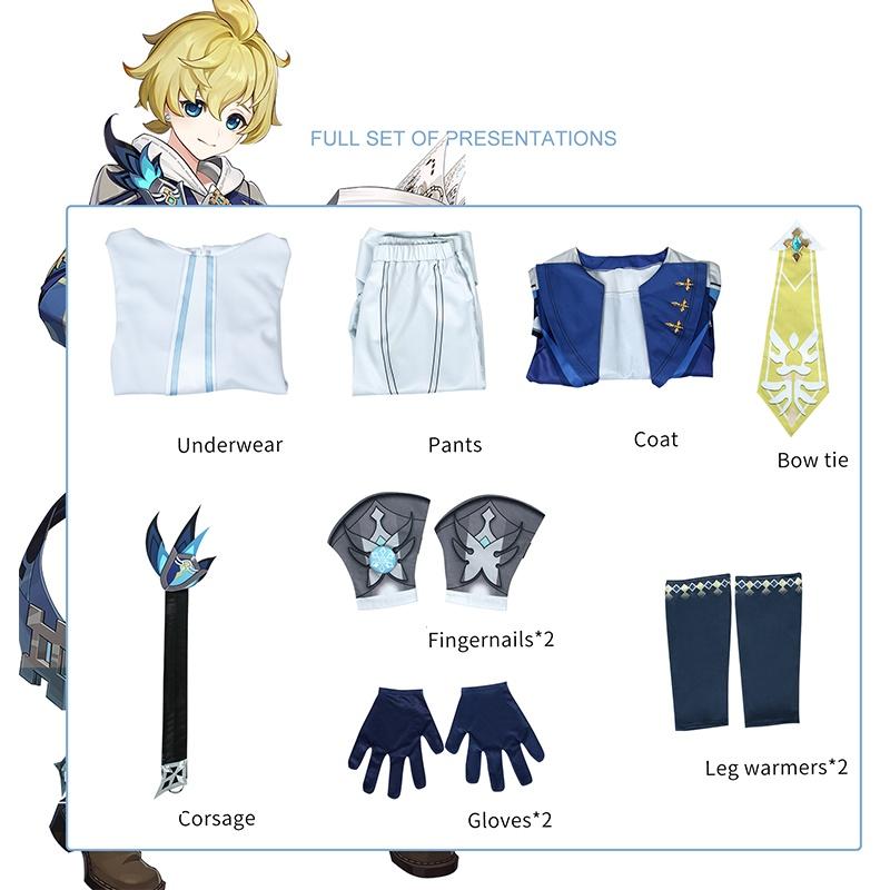 Impact Genshin Mika Cosplay Costume Game Character Uniform Anime Party Prop