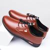 Men's Leather Shoes Korean Version All-match Men's Casual Shoes Business British Dress Leather Shoes Men's Breathable Casual Waterproof Chef Shoes