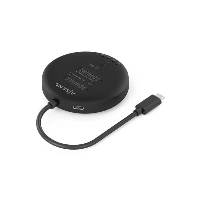 Dock NVMe double baie USB-C - Aisens - Clonage autonome - 20 Gbps