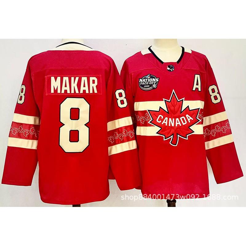 Vintage Ice Hockey Jersey Canada Team Retro Embroidered Practice Shirt Mens Cotton Blend Sportswear Training Fan Wear