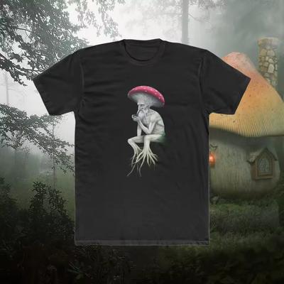 Mushroom Graphic T-Shirt: Trippy Psychedelic Cotton Tee Comfortable and Soft Breathable Fashionable Trendy Street Men Tee