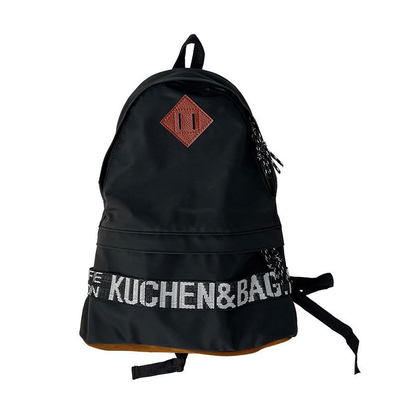 Trendy Nylon Kids Backpack For Big Class Breathable And Lightweight Modern Cool Style Black And Green чёрный