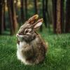 Mini Lifelike Animal Desktop Furnishings Easter Rabbits Simulation Plush Toys Rabbit Model