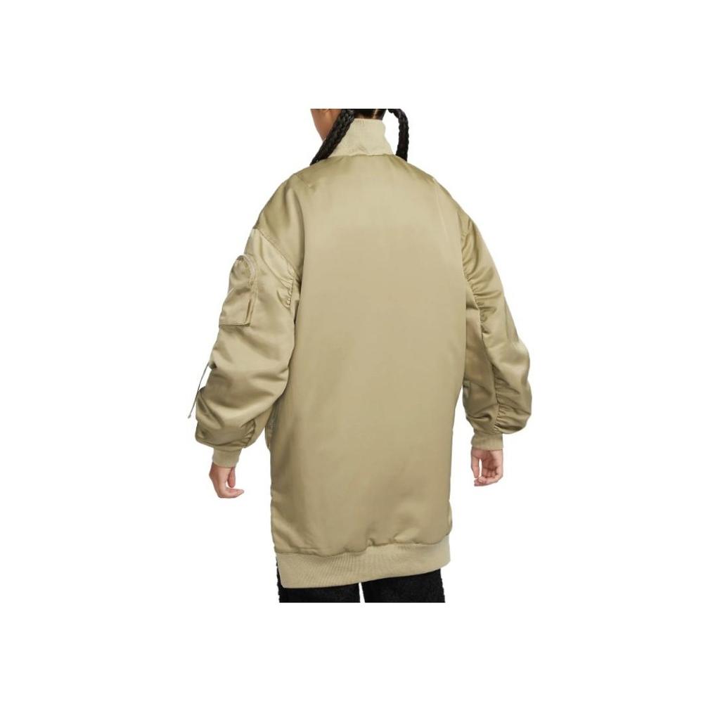 Nike Sportswear Essentials Solid Zip Loose Long Sleeve Jacket Women jackets Green FQ7583-276