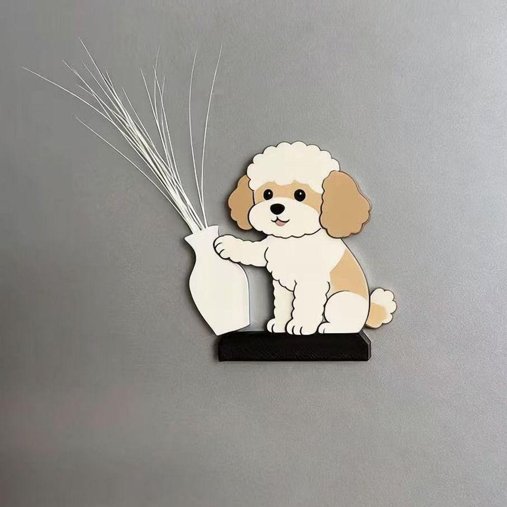 Push Bottle Refrigerator Magnet Puppy Whiskers Collection Souvenir Box Refrigerator Magnet