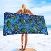 1pz Asciugamano da Spiaggia con Fantasia Mandalay Blu, Coperta da Spiaggia in Microfibra Ultra-Fine, Asciugamano da Bagno Altamente Assorbente, Adatto per l'Estate