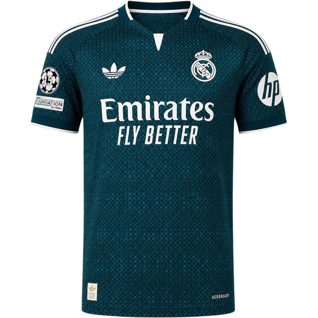 Adidas Real Madrid 26/27 Authentic Away Jersey Green Men Tops JZ7219