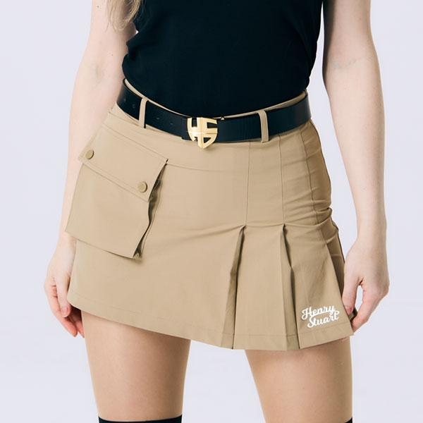 Henry Stuart Women'S Big Out Pocket Elastic Skirt Beige