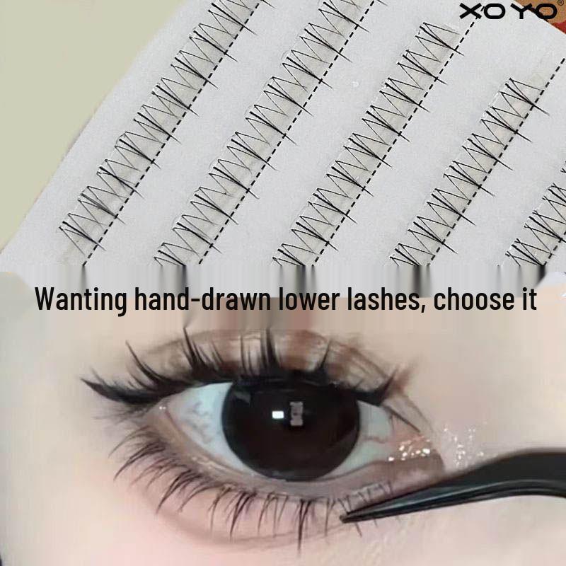 

XOYO Little Spark Бесклеевые Натуральный вид Легкие Сегментированные Пучки Нижних Ресниц