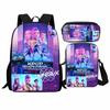 Set da Scuola a Tre Pezzi Huntrix Kpop Witch Hunters K-Pop Studente, Zaino Borsa Astuccio
