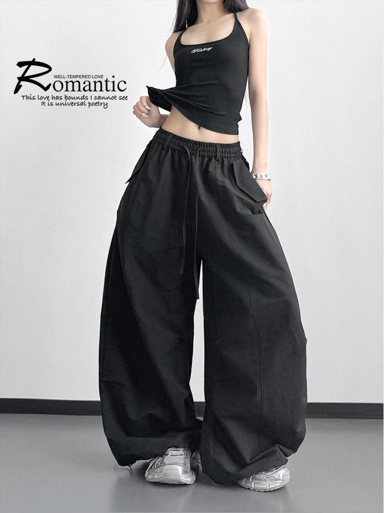 Women's High-Waisted Wide-Leg Korean Style Spring Pants - White, Slimming, Casual Student Outfit (2026)
