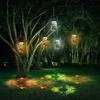 Solar Powered Mosaic Glass Mason Jar Lantern, Colorful Hanging Garden Light, Waterproof Outdoor Decor for Patio Yard