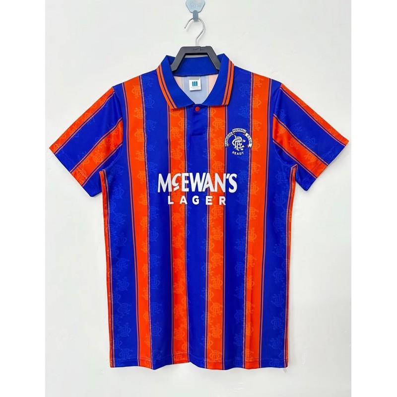 Rangers 1993-94 Venkovní Retro Fotbalový Dres Krátký Rukáv Fotbalový Dres Pánské Dámské Sportovní Oblečení