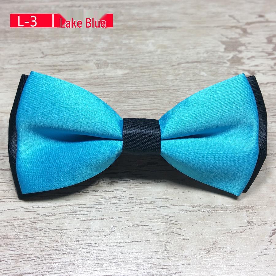 Men's Solid Two-Color Korean Style Bow Tie for Professional Wear