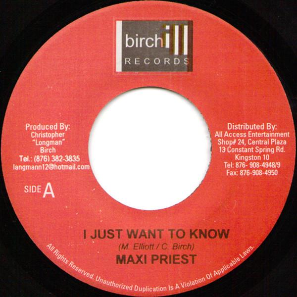 7inch Record MAXI PRIEST / PRESSURE - I Just Want To Know / Love U Tonigh NONE Birchill Record 2008 Jamaica Reggae, Ska & Dub Used