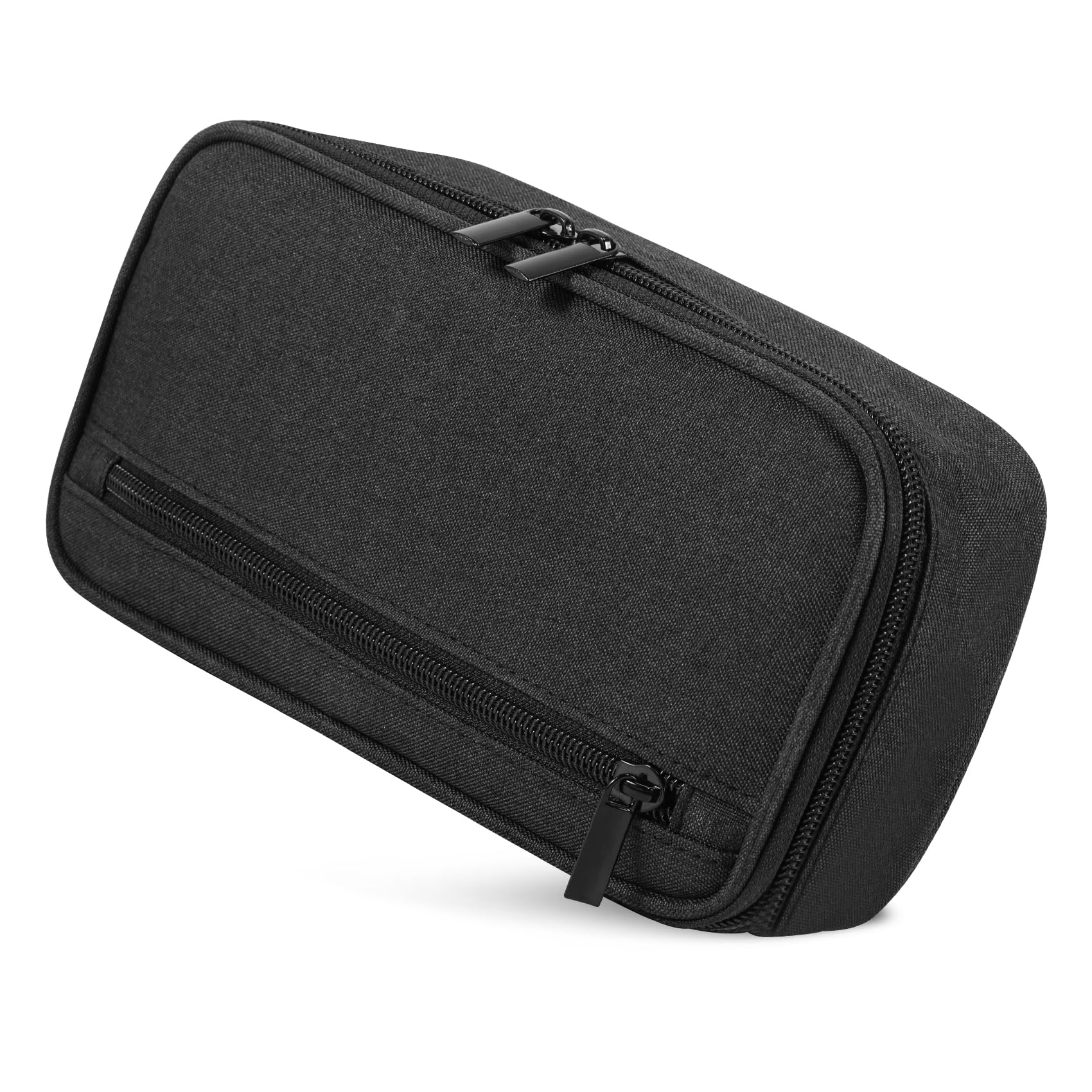 

Kailund Pencil Simple Large Holds 40 Pencil Oxford Pen Pouch with Double Zipper and Perfect for High School Black Case, Design, Capacity, Pens,