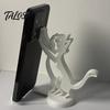 Zakřivený stojánek na telefon pro zvedání 3D tištěný držák na mobil, Jednodílný tvarovaný stojan, Stabilní podpora Tvar lezoucí kočky pro sledování videí Stojan pro