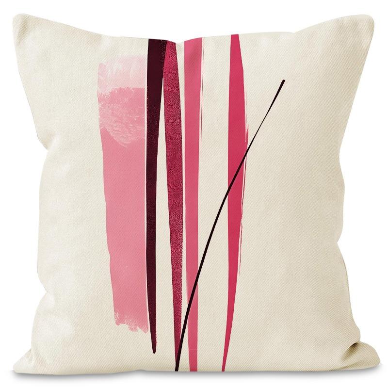 Valentine'S Day Pink Love Heart Home Decor Pillowcase Bedroom Living Room Sofa Decoration Polyester Cushion Cover With Zipper