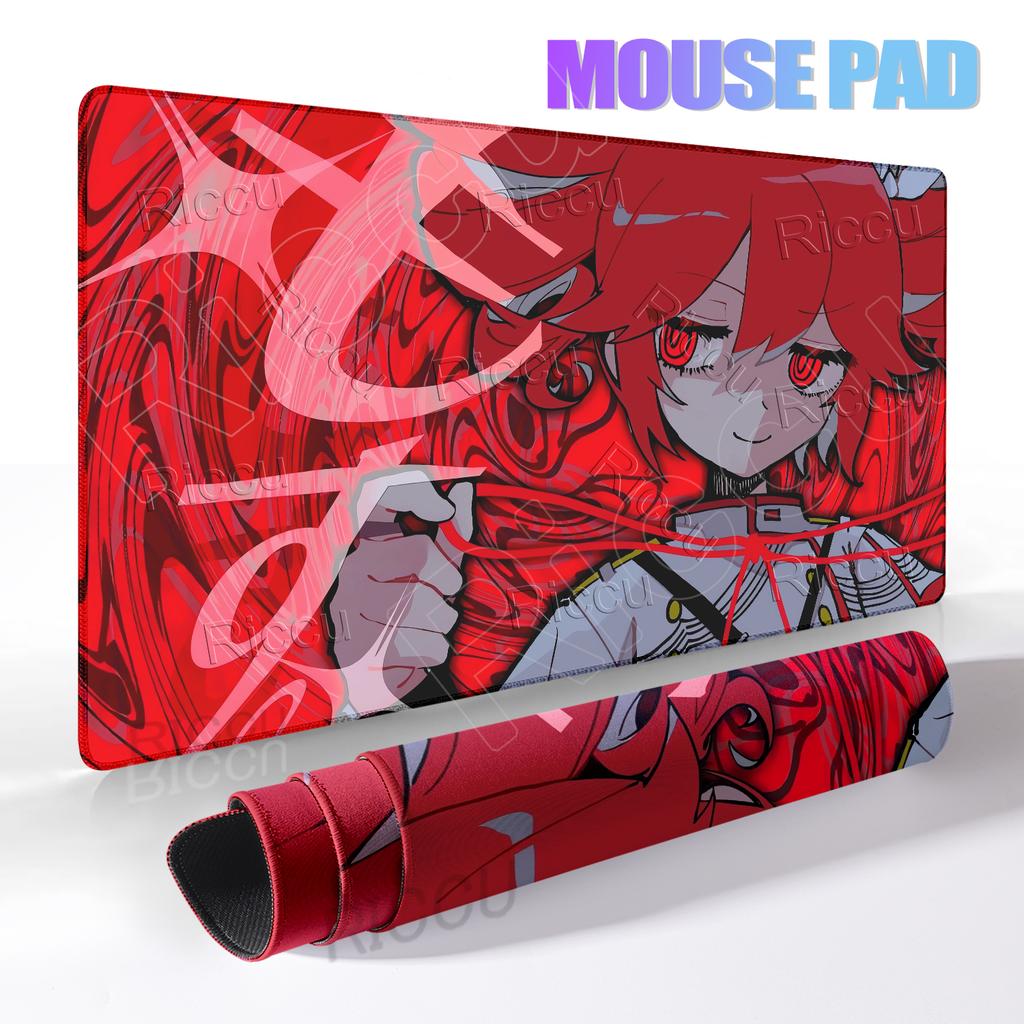 Kawaii Anime Mädchen Gaming Mauspads K-Kasane Teto Muster Erweitertes LockEdge Mauspads XXL Computer Tastatur Gummi Rutschfeste Matte
