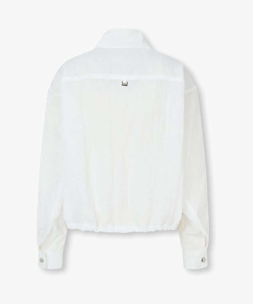 Voice Of Voices Satin Blouson Zip-Up Jumper_White 7156220005