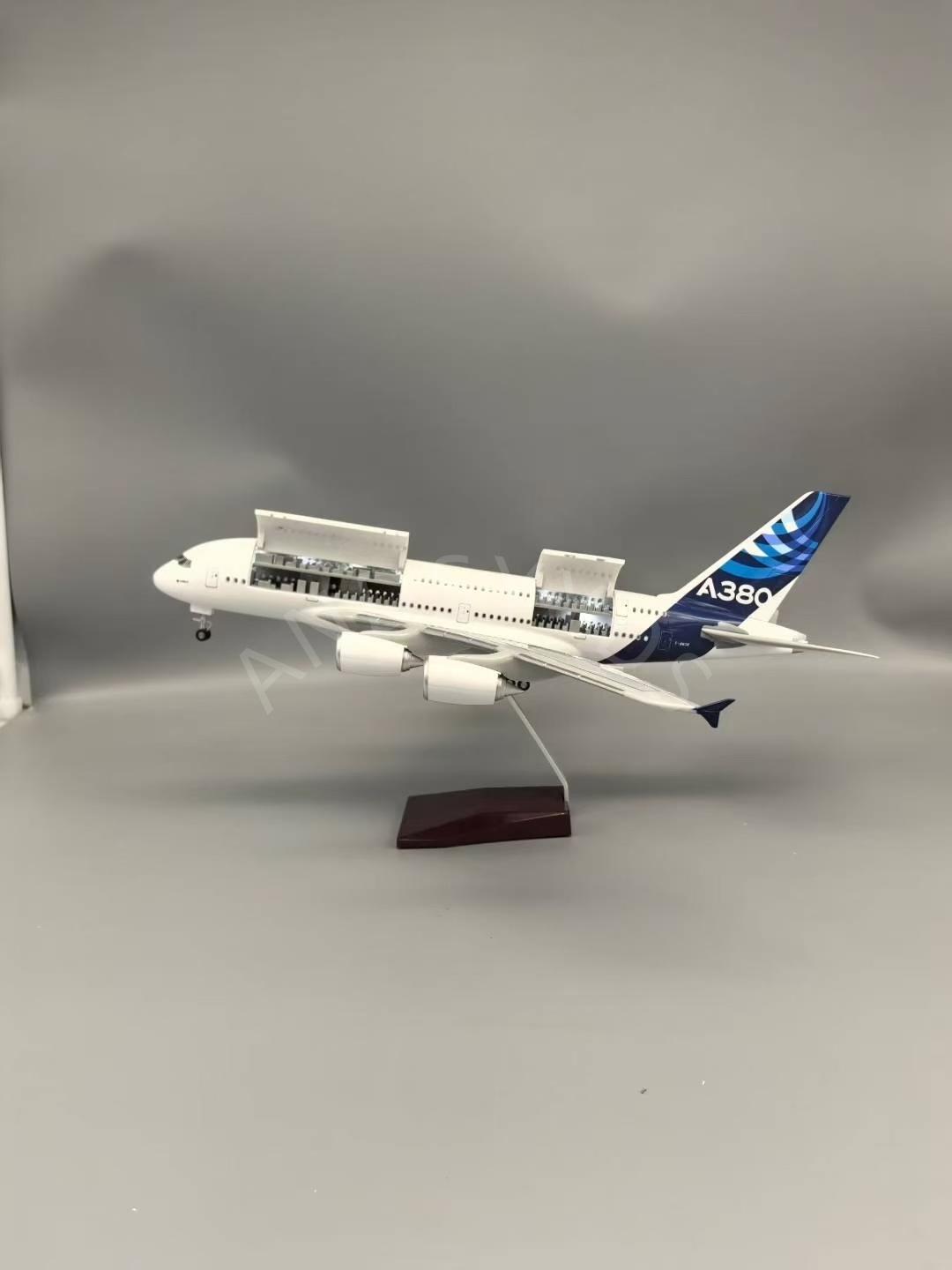 

Прототип Airbus A380 Модель из смолы для 47 см Авиалинии Коллекции и экспонаты Коллекционный подарок от Авиация Домашний декор NO LED