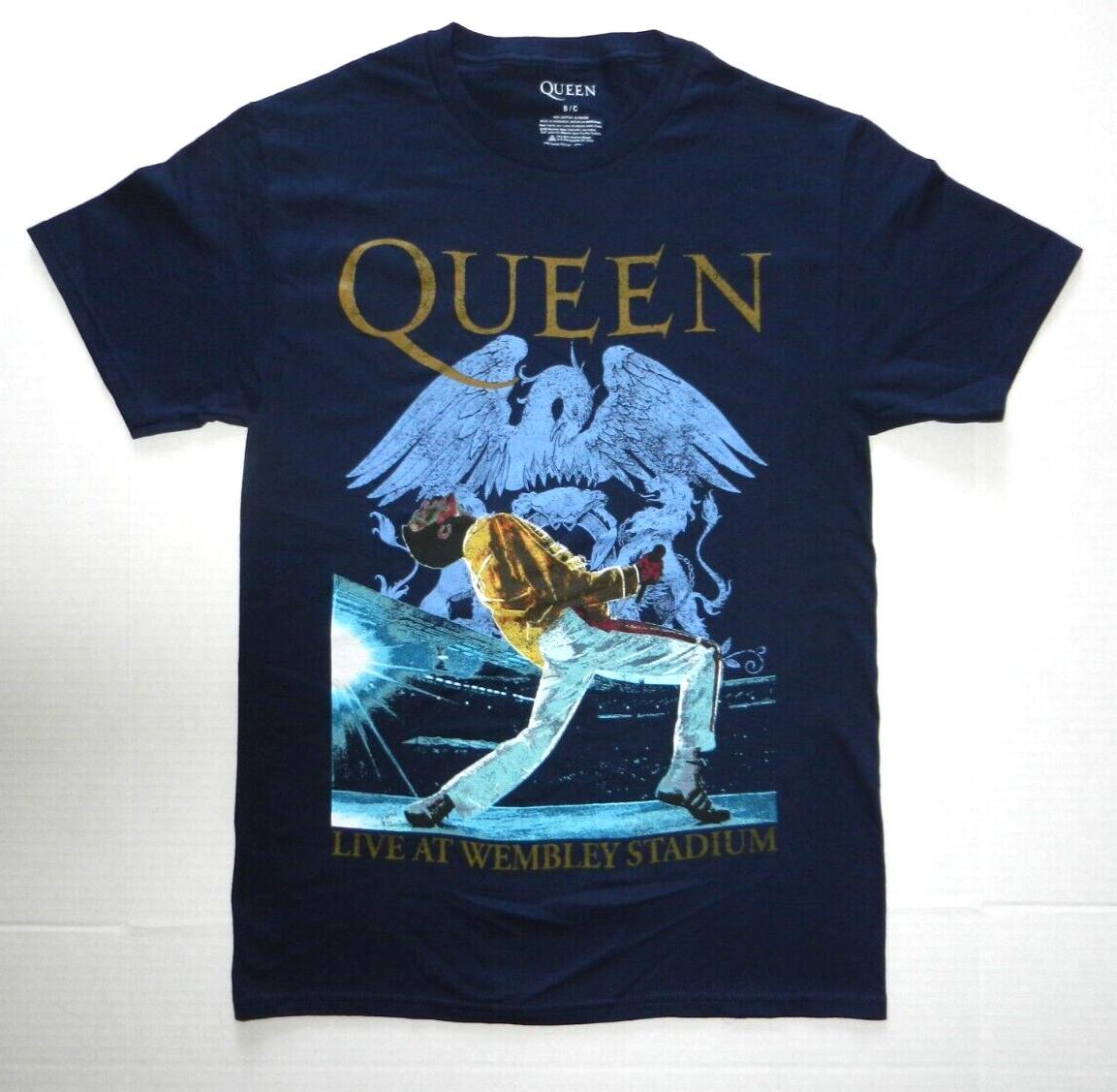 Queen Classic Rock Live At Wembley Stadium Freddie Mercury T-shirt New S