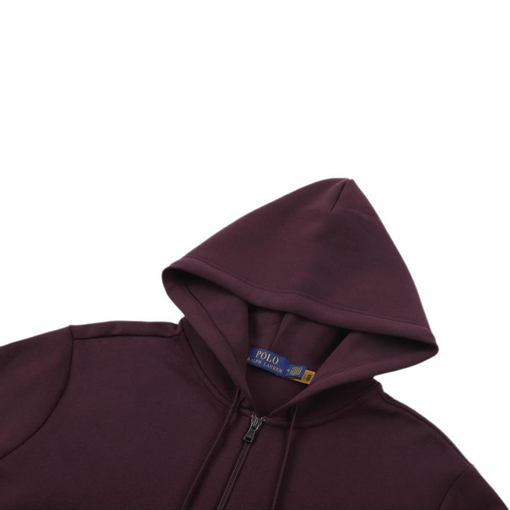 Polo Ralph Lauren Solid Color Hooded Zip-Up Long Sleeve Sweatshirt Men Sweatshirt Red 710881517-032